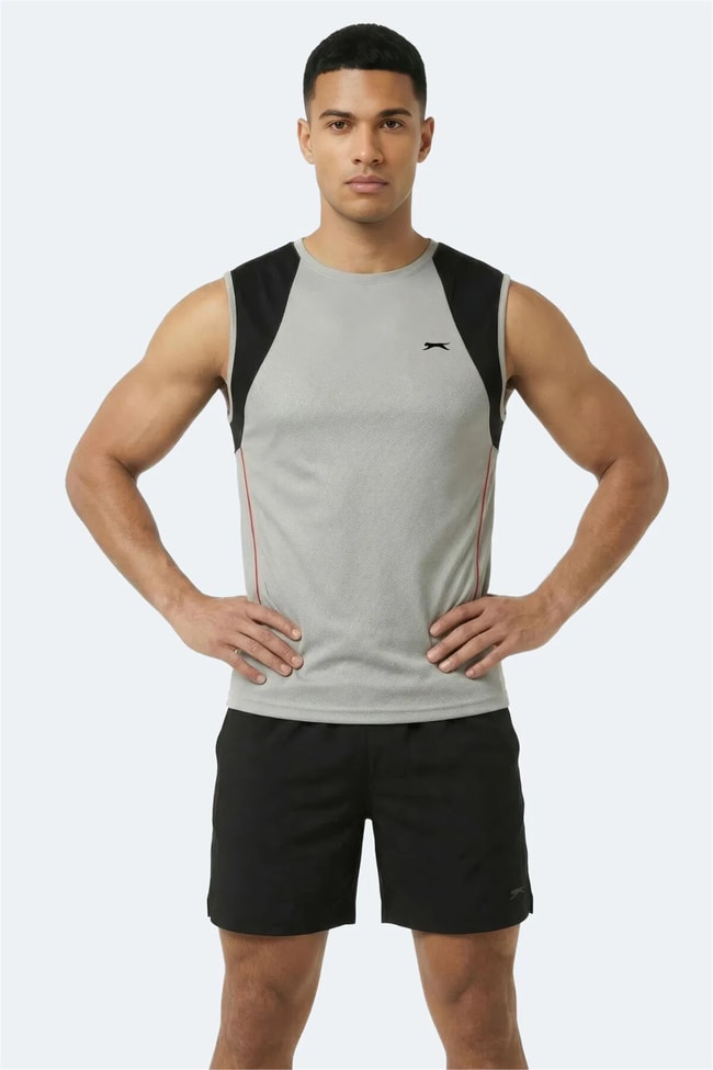 Slazenger Revolve Grı Erkek Kolsuz T-Shırt