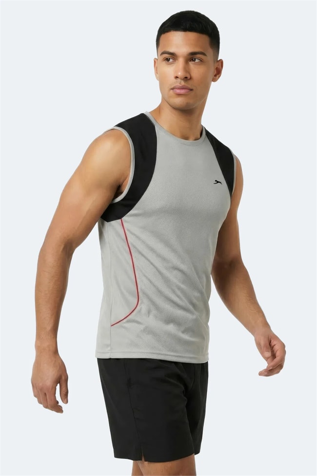 Slazenger Revolve Grı Erkek Kolsuz T-Shırt