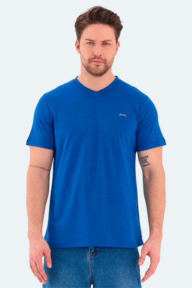 Slazenger Rıvaldo Saks Mavı Erkek T-Shırt