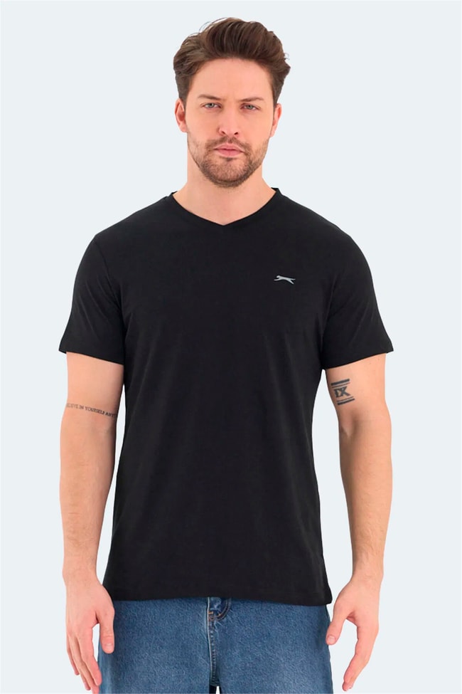 Slazenger Rıvaldo Sıyah Erkek T-Shırt