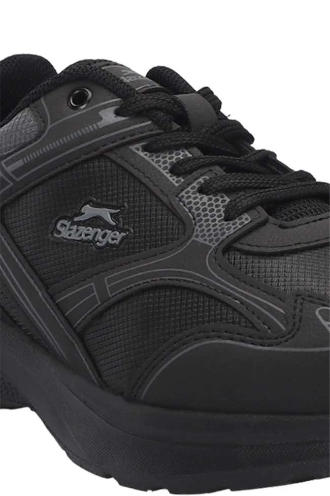 Slazenger Sa24Re001-596 Gıma Sıyah / Sıyah Mrd Kosu Ayakkabısı