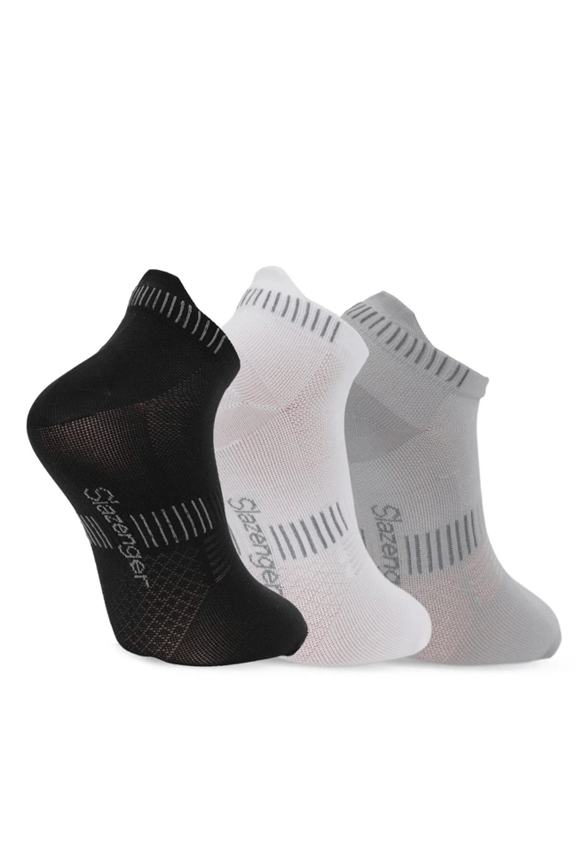 Slazenger SX16CE004-510 Jagger Siyah / Beyaz 3Lü Çorap