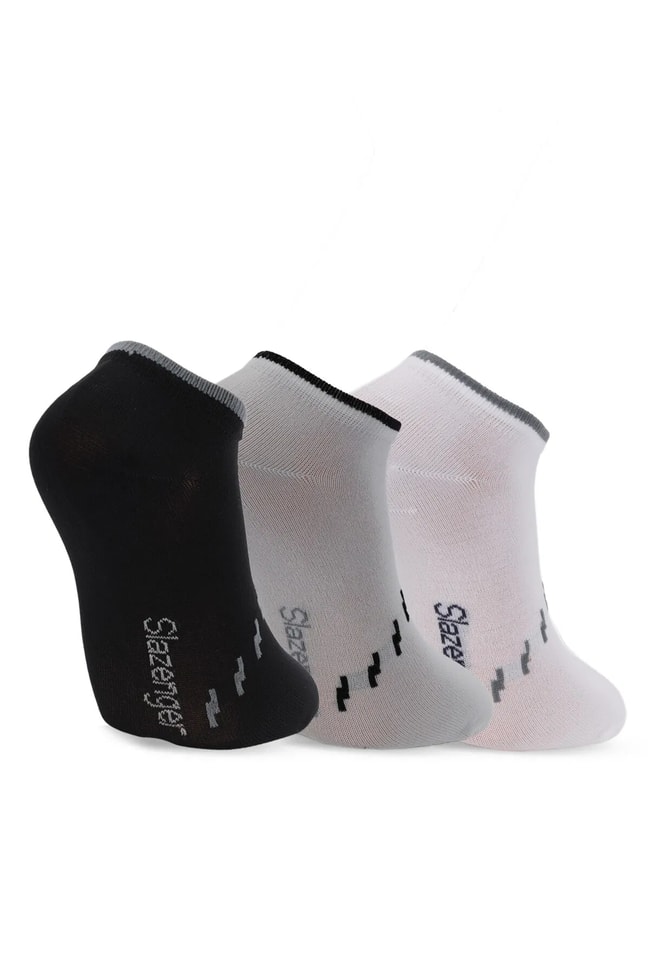 Slazenger SX16CE005-520 Jara Siyah / Gri 3Lü Çorap