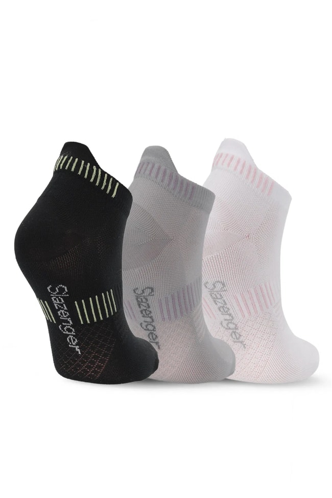 Slazenger SX16CK002-520 Jalia Siyah / Gri 3Lü Çorap