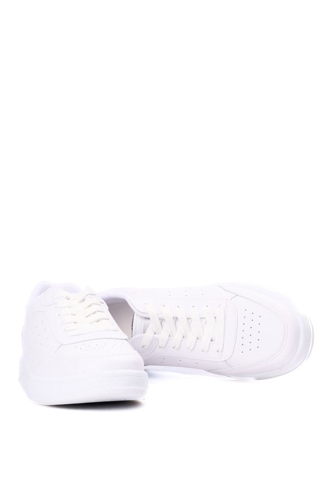 Sunflex 1011 Beyaz-Beyaz Grs Sneaker Ayakkabı