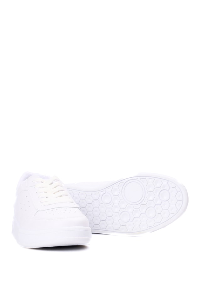 Sunflex 1011 Beyaz-Beyaz Grs Sneaker Ayakkabı