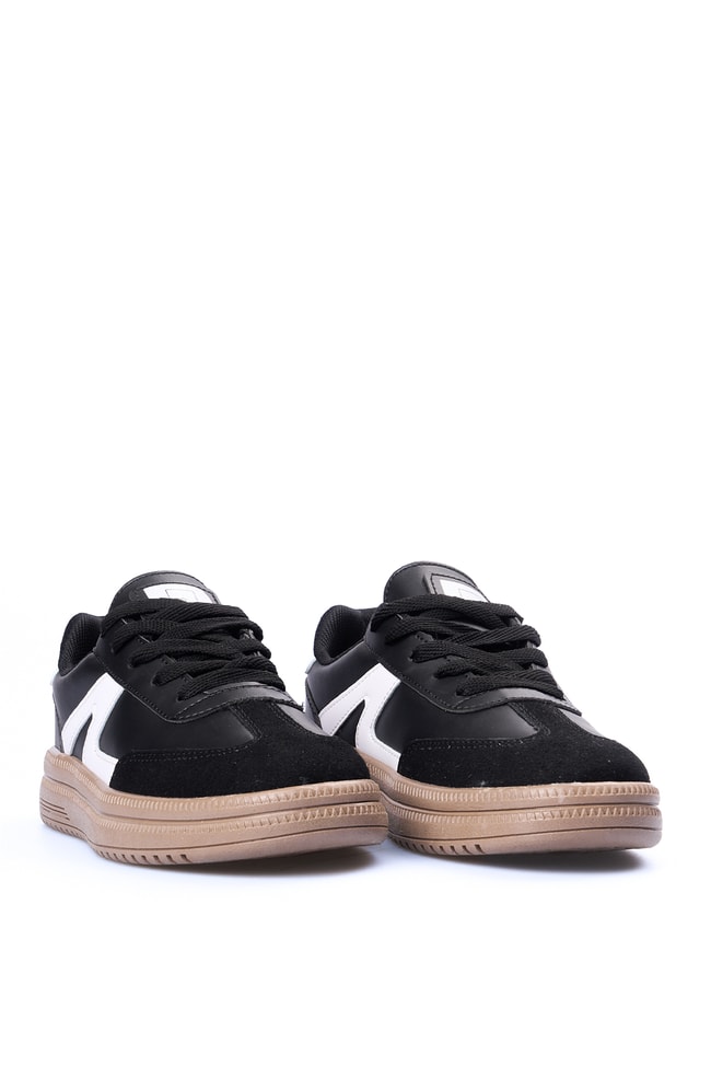 Sunflex 510 Sıyah-Beyaz Grs Sneaker Ayakkabı