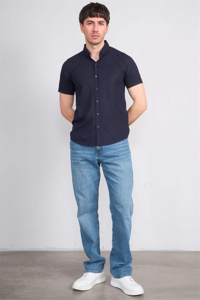 Troy Y26 26403 Laci Erkek Waffle Kısakol Gömlek