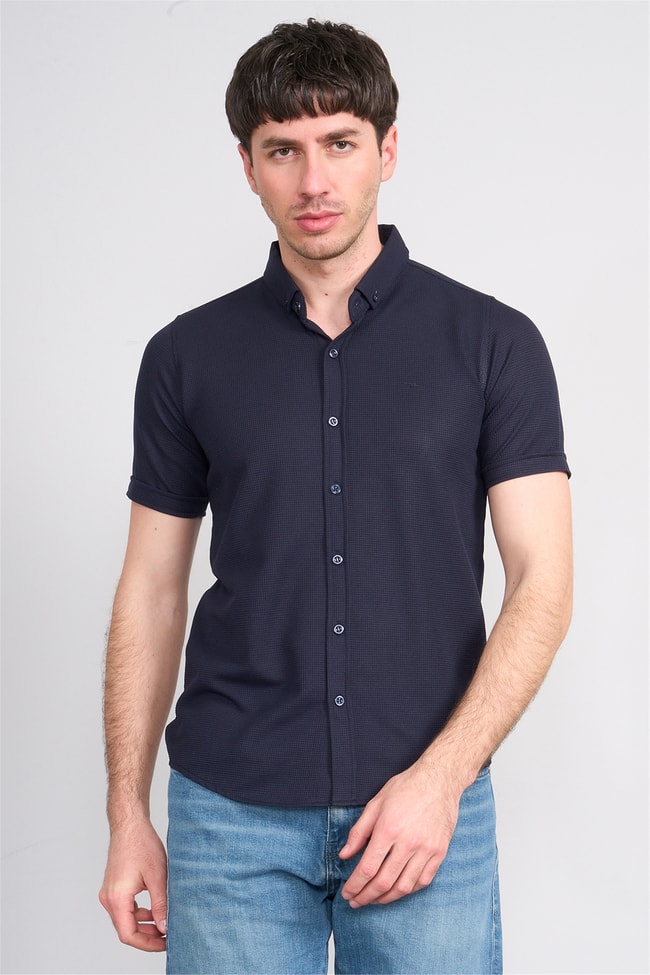 Troy Y26 26403 Laci Erkek Waffle Kısakol Gömlek