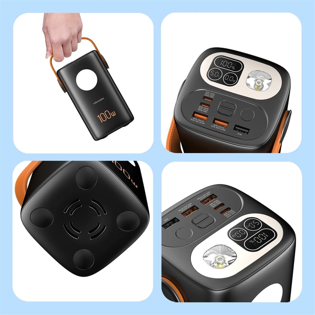 VENANDİN 60.000 Mah Powerbank 100W PD Hızlı Şarjlı Dijital Göstergeli Taşınabilir Şarj Cihazı
