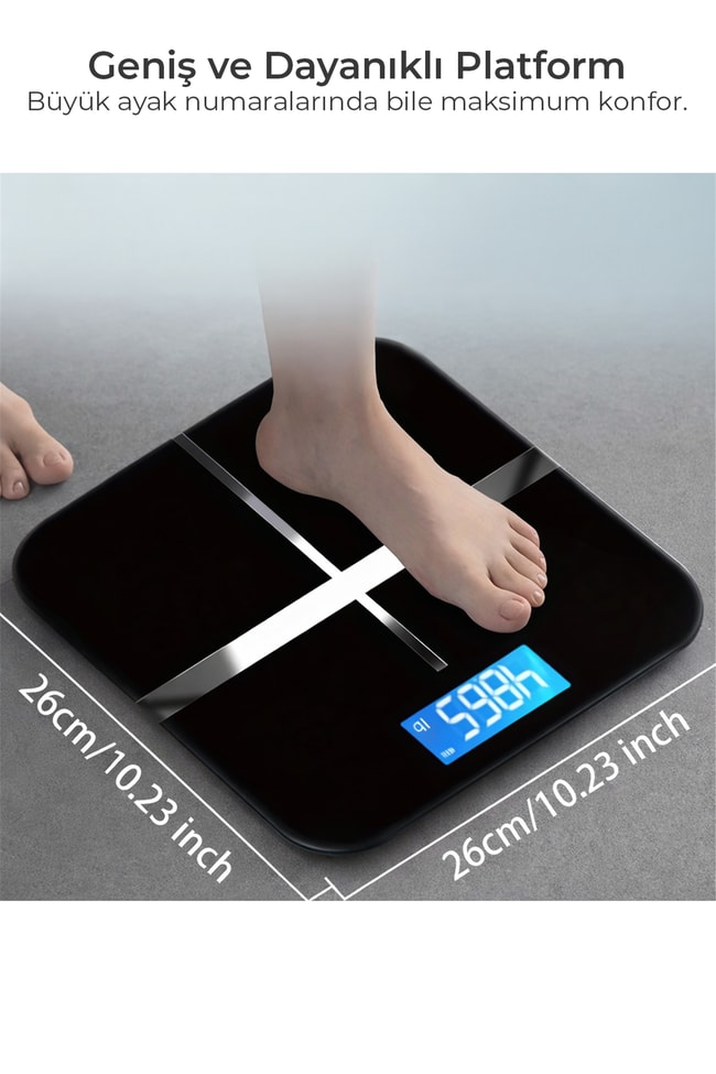 VENANDİN WITRAX SCVTX-001 Bluetooth Akıllı Dijital Tartı Vücut Analiz Baskülü 180 KG