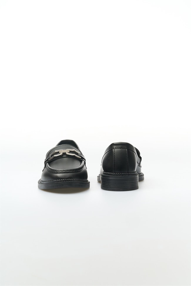 White Line 131-201 Siyah Kadın Loafer Ayakkabı