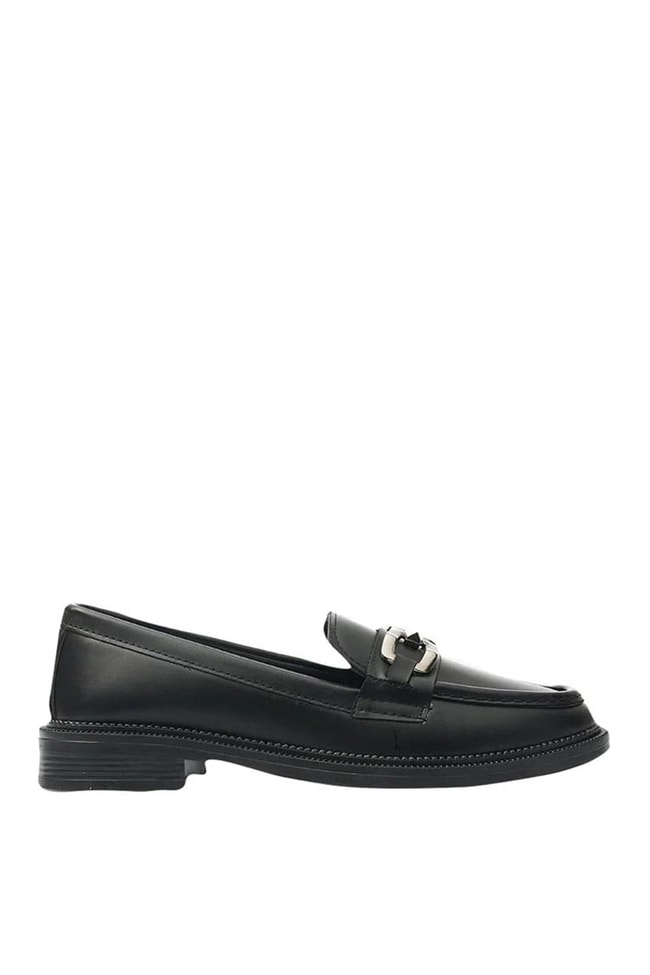 White Line 131-201 Siyah Kadın Loafer Ayakkabı