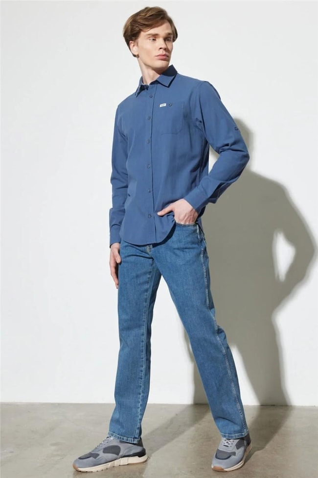 Wrangler W121HR36B Mavi Erkek Jean Pantolon