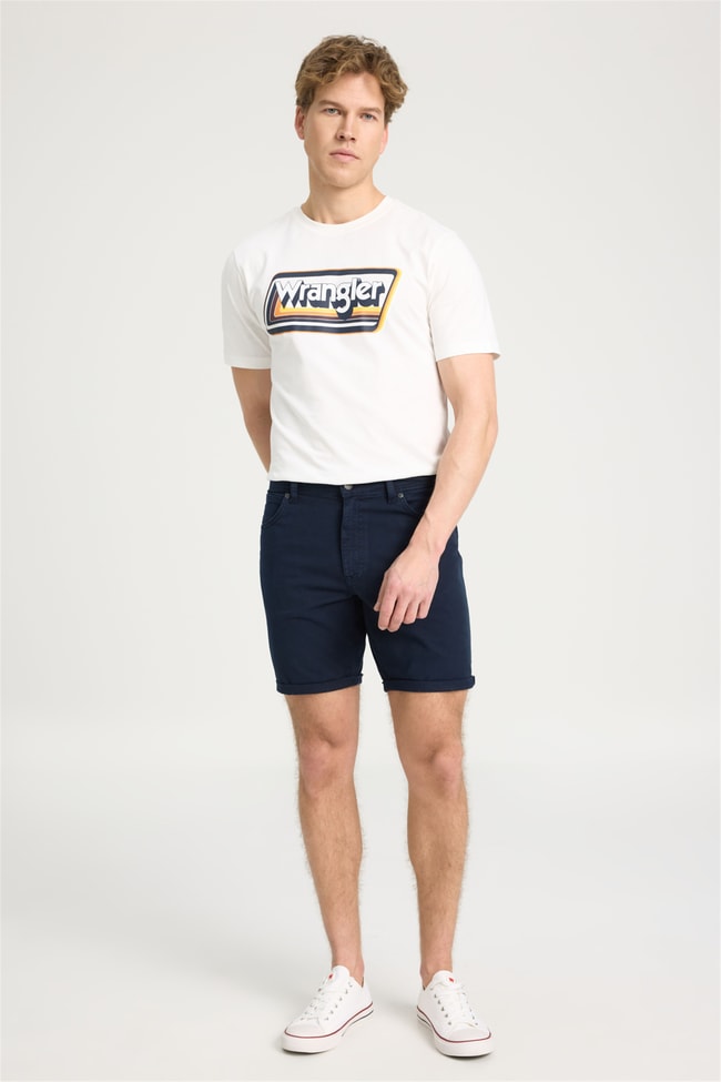 Wrangler W211205 Navy Erkek Slım Normal Bel 5 Cep Non Denım Sort