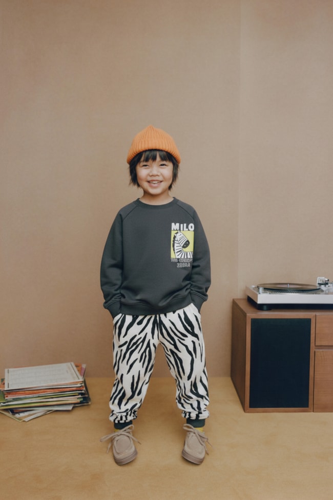 Erkek Çocuk Pamuklu Milo Zebra Desenli Eşofman Takımı