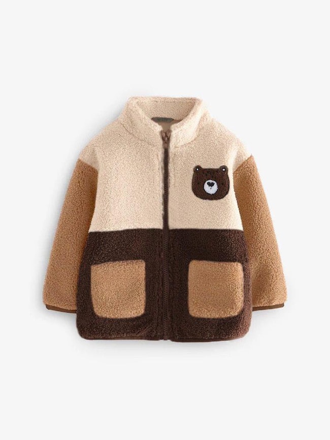 Polar Ayıcık Desenli Cepli Fermuarlı Ceket Erkek Çocuk