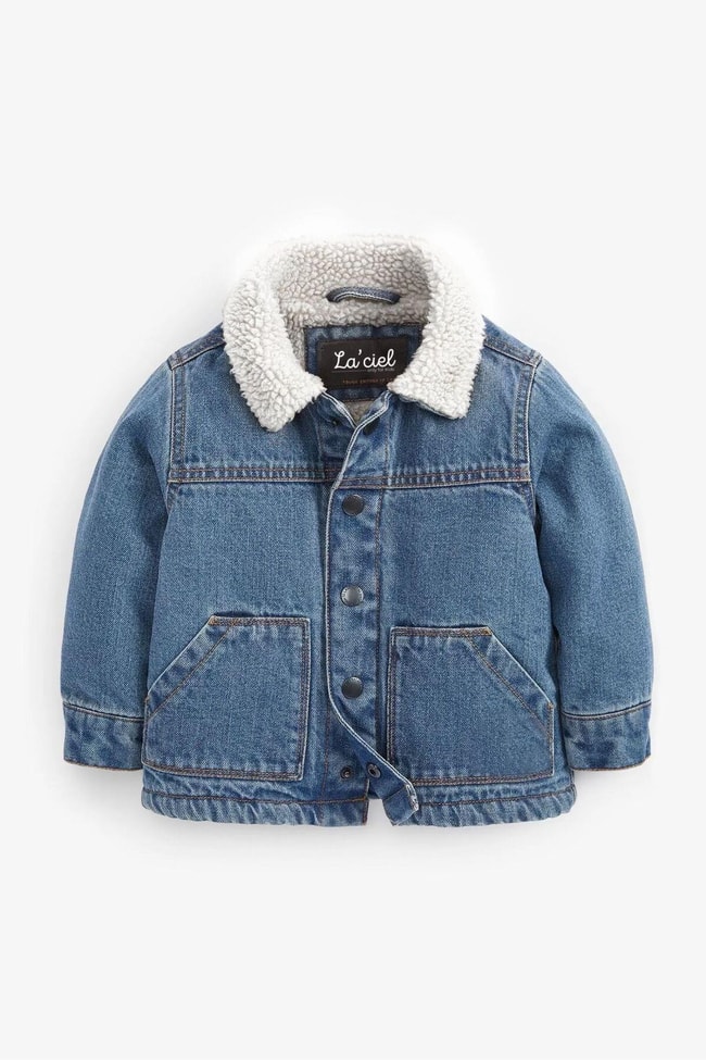 Çocuk Polar Denim Kot Ceket