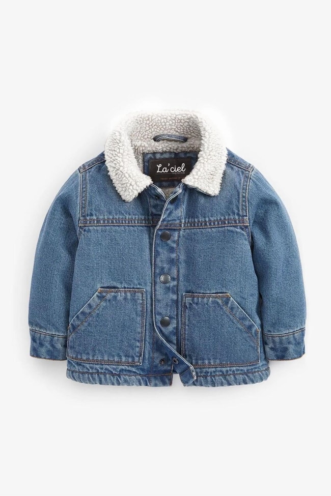 Çocuk Polar Denim Kot Ceket