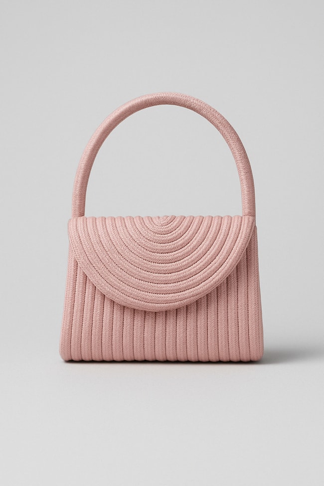 Kız Çocuk Jüt Hasır Spiral El Çantası - Yazlık Mini Model