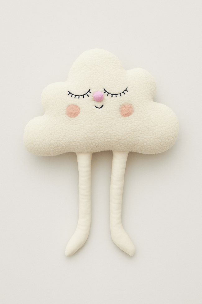 Bulut Şeklinde Yumuşak Peluş Uyku Arkadaşı - Kız ve Erkek Bebeklere Uygun