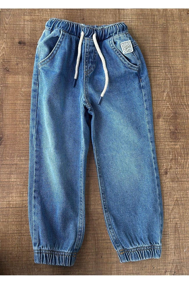 Erkek Çocuk Denim Mavi Kot Pantolon