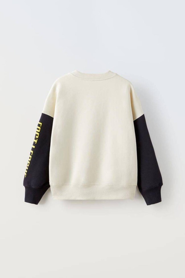 Erkek Çocuk Siyah Slogan Desenli Pamuklu Sweatshirt Eşofman Alt-Üst Takım