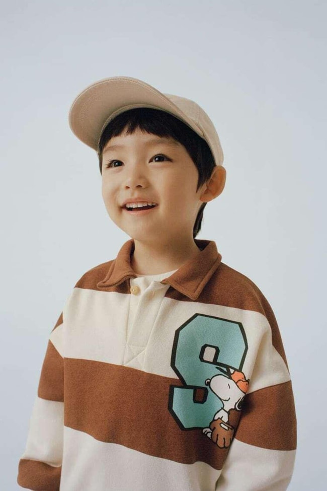 Erkek Çocuk Snoopy Desenli Polo Yaka Pamuklu Sweatshirt Eşofman Alt-Üst Takım