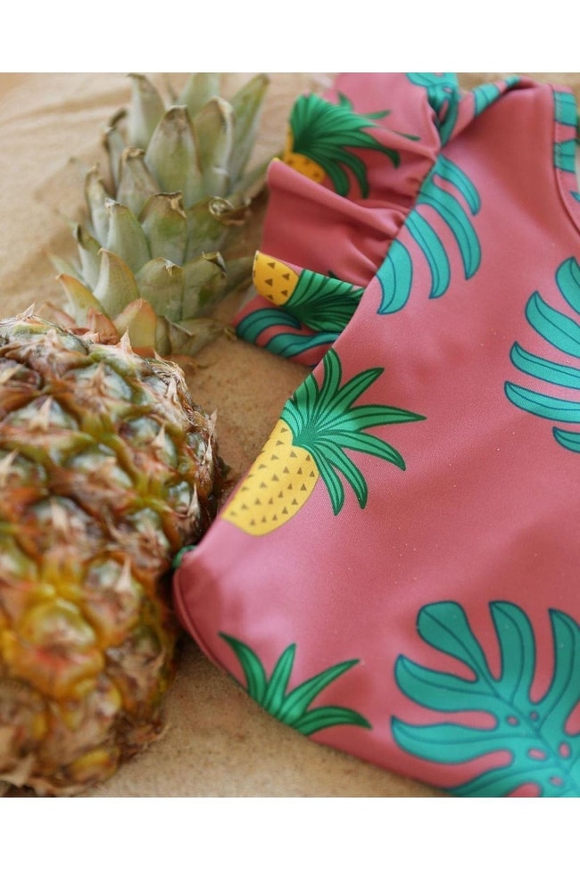 Kız Bebek Ananas Desenli Mayo