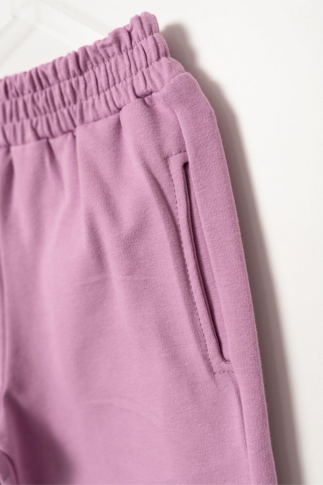Kız Çocuk Pembe Pamuklu Renkli Kopüşonlu Sweatshirt Eşofman Alt-Üst Takım