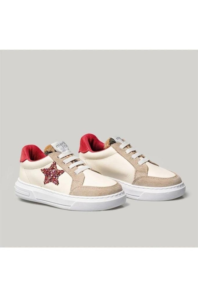 Kız Çocuk Star Deri Sneaker Spor Ayakkabı