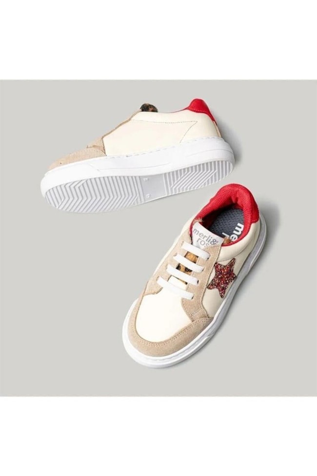 Kız Çocuk Star Deri Sneaker Spor Ayakkabı