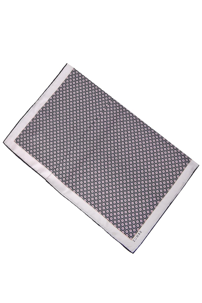 Desenli Polyester Twill Eşarp 0077 V12