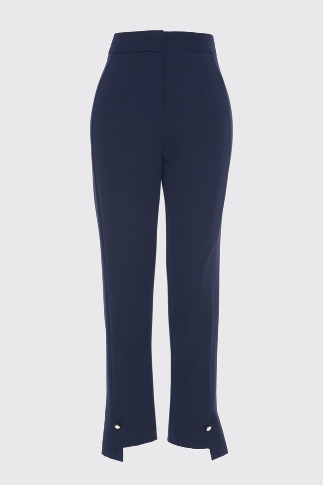 Aksesuar Detaylı Lacivert Pantolon P-0192