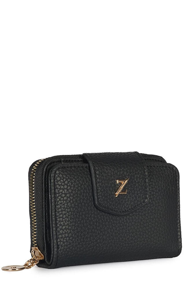 Fermuarlı Siyah Mini Cüzdan ZC023
