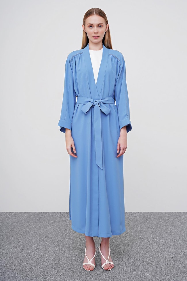 Kuşak Detaylı Aqua Giy Çık GÇ-0186