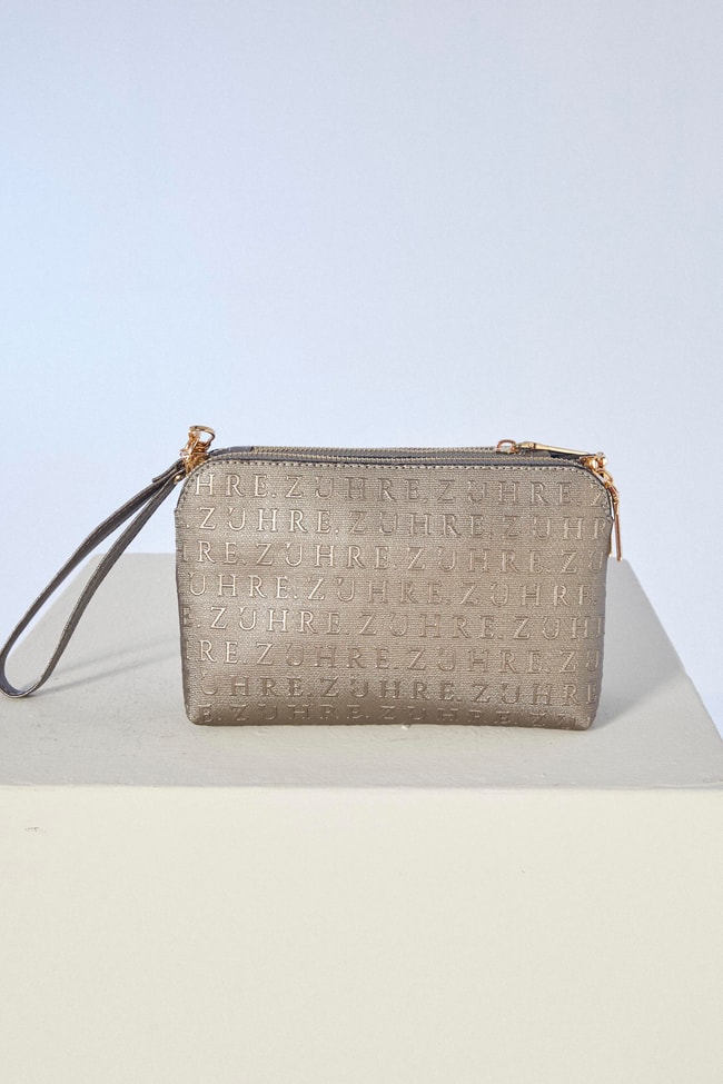 Monogram Desenli Antrasit El Çanta ZH0033