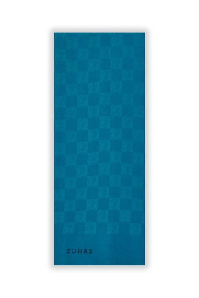 Monogram Desenli F.Mavi Seher Şal 0106