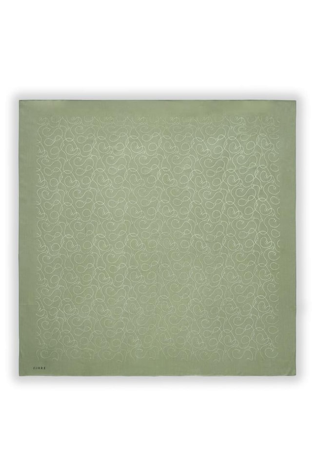 Olive Flamlı Eşarp 0084