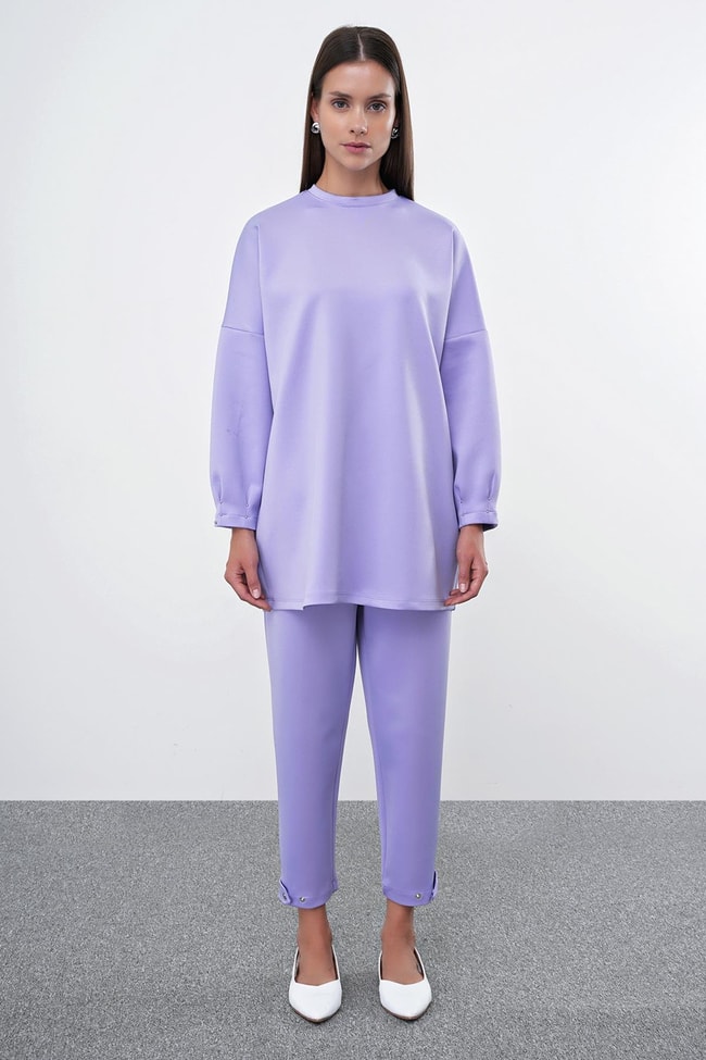 Lila Oversize Rahat Takım TK-1370