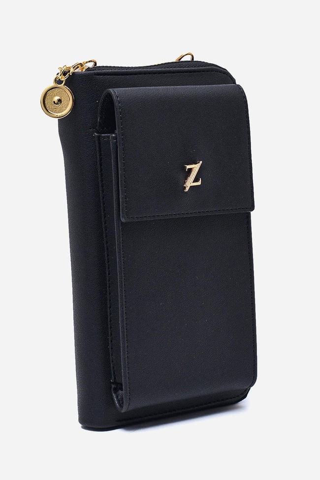 Zincir Askılı Siyah Cüzdan ZC011