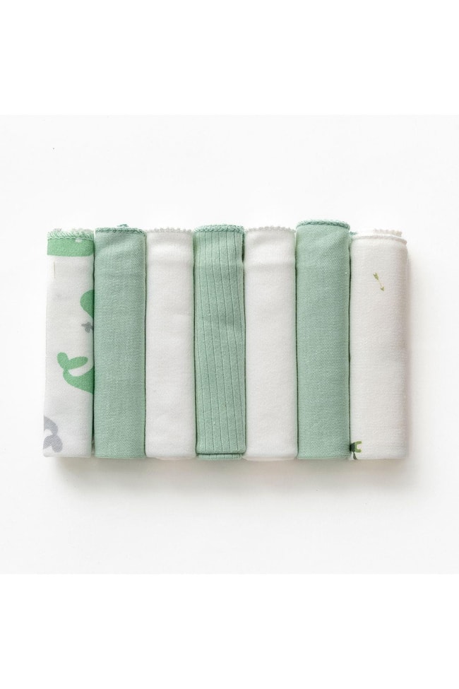 Bebek Penye %100 Pamuk 7'Li Ağız Mendili