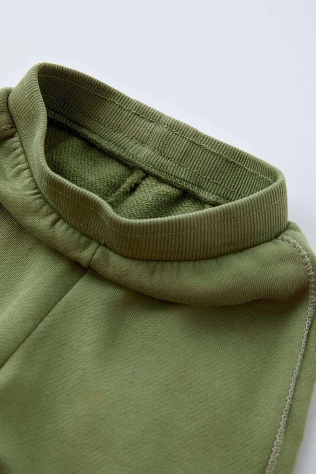 Çocuk Yeşil Kapüşonlu Pamuklu Sweatshirt Jogger Eşofman Takım