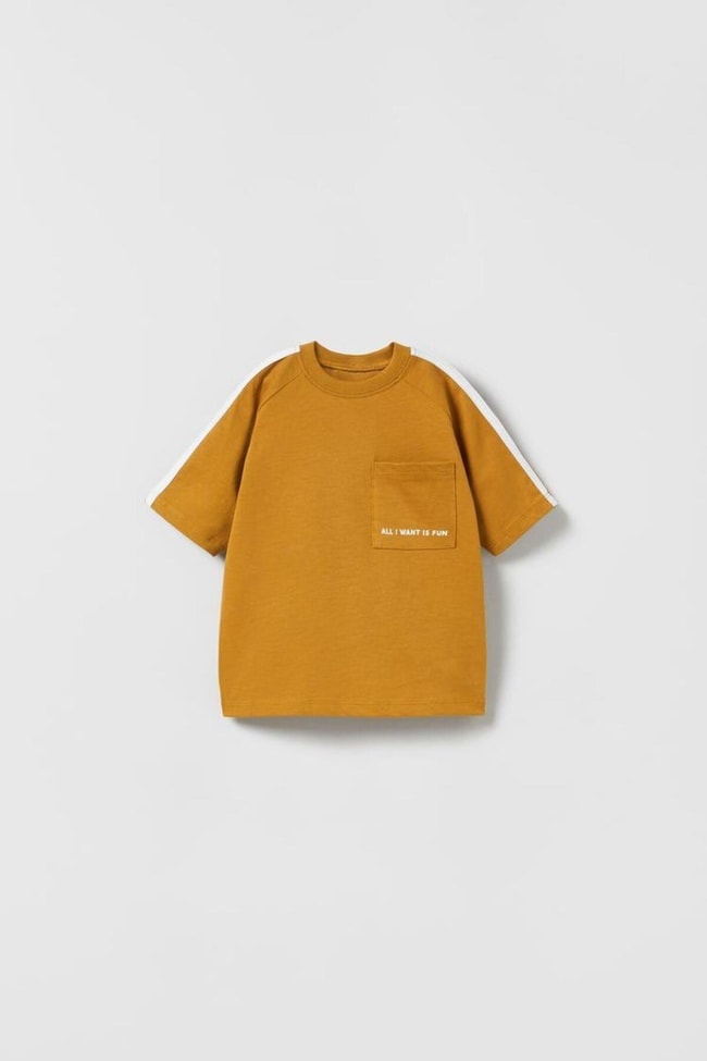 Erkek Çocuk Golf Desenli Şeritli Basic Pamuklu T-shirt Jogger Eşofman Alt-üst Takım