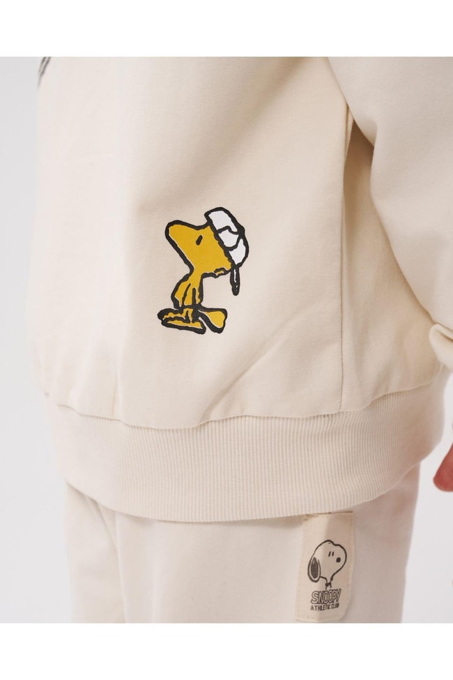 Erkek Çocuk Pamuklu Snoopy Desenli Pamuklu Sweatshirt Eşofman Alt-Üst Takım