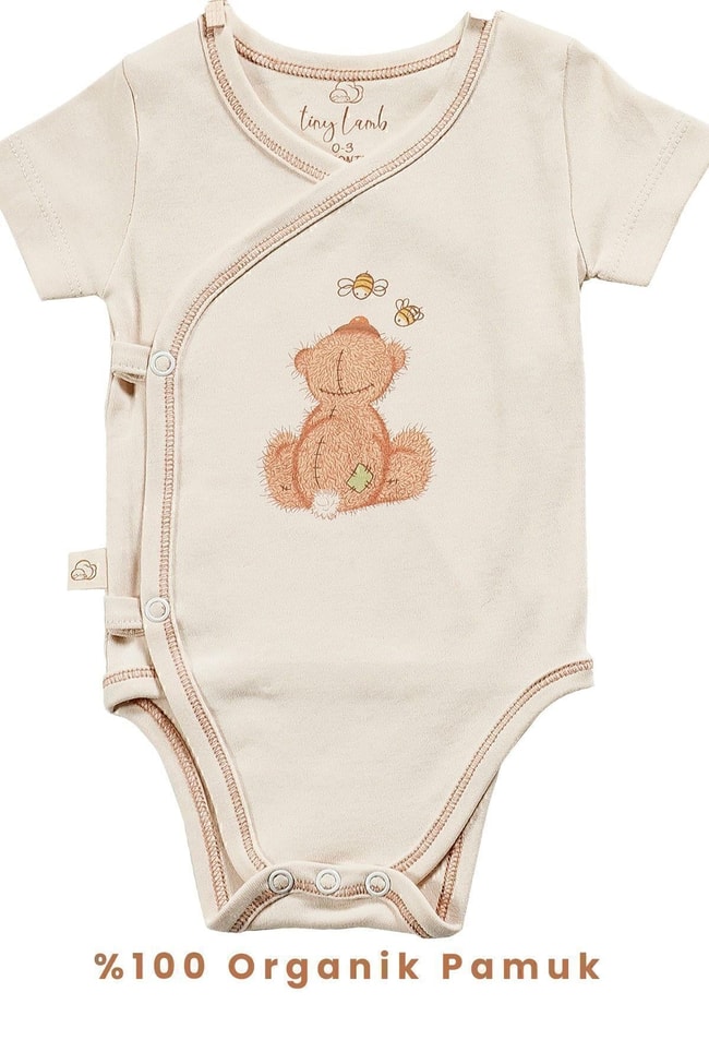 Fluffy Bear Unisex 10 Parça Hastane Çıkışı Takımı Organik Pamuk Yenidoğan Set