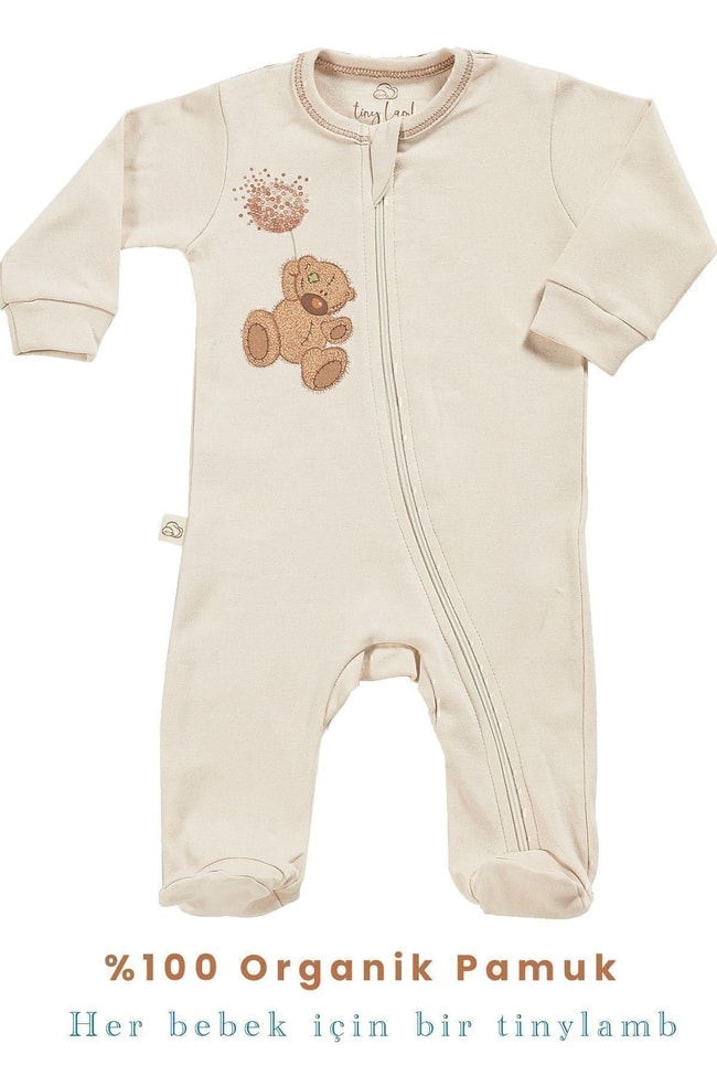 Fluffy Bear Unisex 10 Parça Hastane Çıkışı Takımı Organik Pamuk Yenidoğan Set
