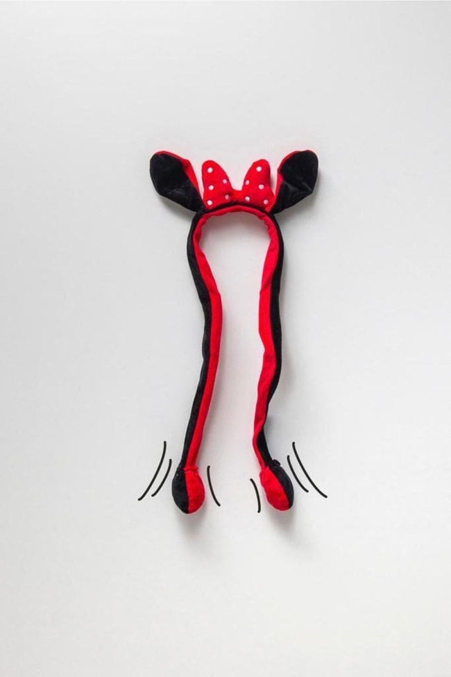 Kız Çocuk Minni Mouse Kulakları Hareketli Taç Toka