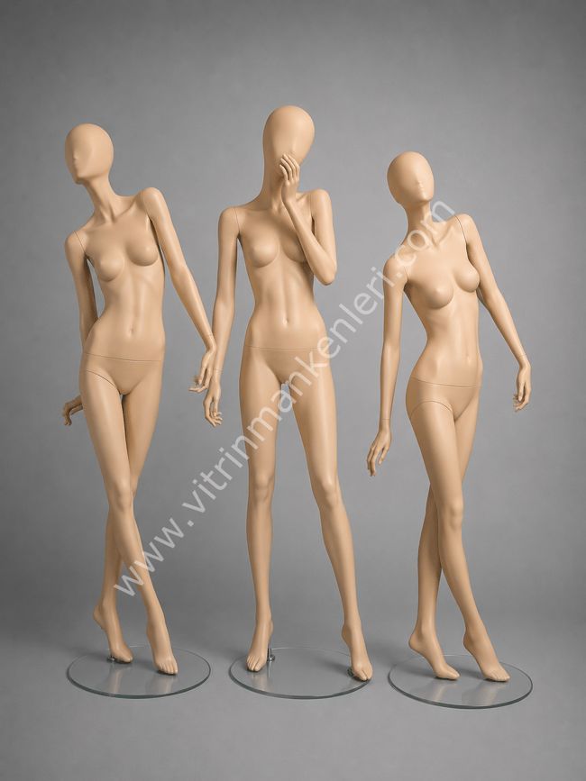 3''LÜ SET BAYAN POLYESTER VİTRİN MANKENLERİ