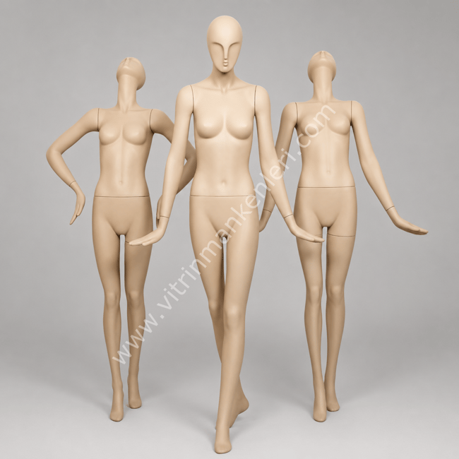 3''LÜ SET BAYAN POLYESTER VİTRİN MANKENLERİ